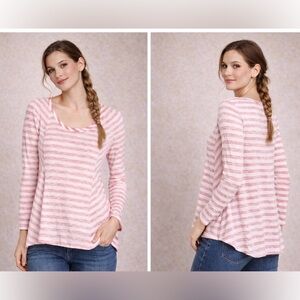 Anthropologie Saturday Sunday pink striped top